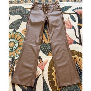 Wild Fable Brown Flare Faux Leather Pants Size 00